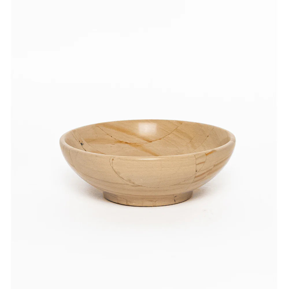 Brown Onyx Bowl, Wood Color, Approximately 10 cm