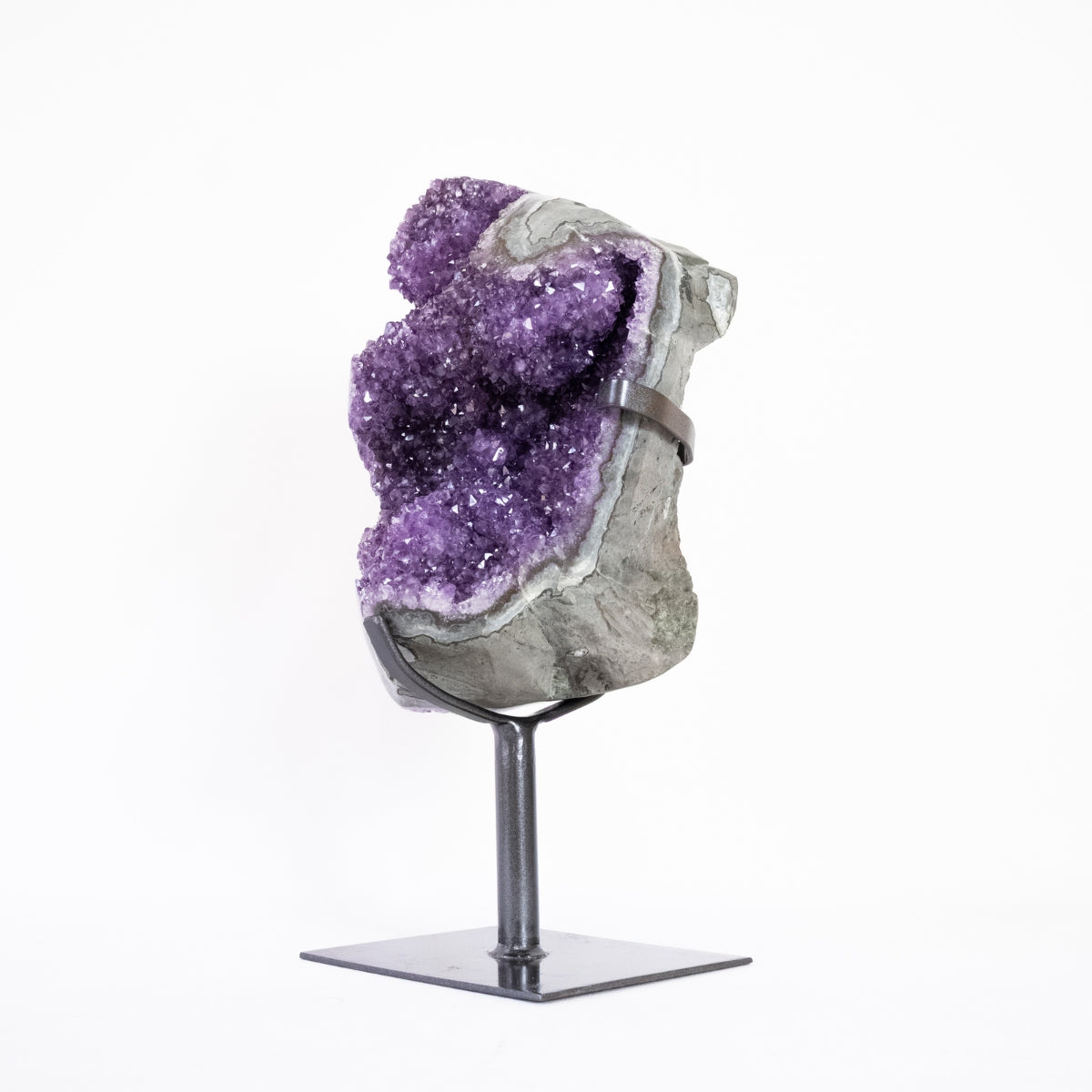 Uruguayan Amethyst Druzy Semi-Polished Edge on Metal Base 7.00 kg