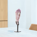 Extra Phantom Amethyst Scepter Point on Black Metal Base 1.010 kg