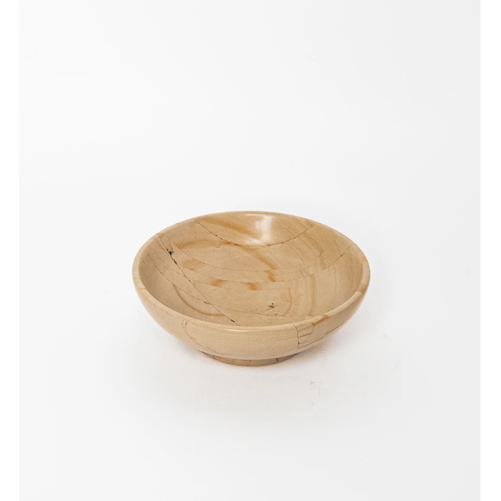 Brown Onyx Bowl, Wood Color, Approximately 10 cm