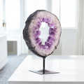 Amethyst Druze Hoop Black Metal Base 8.0kg