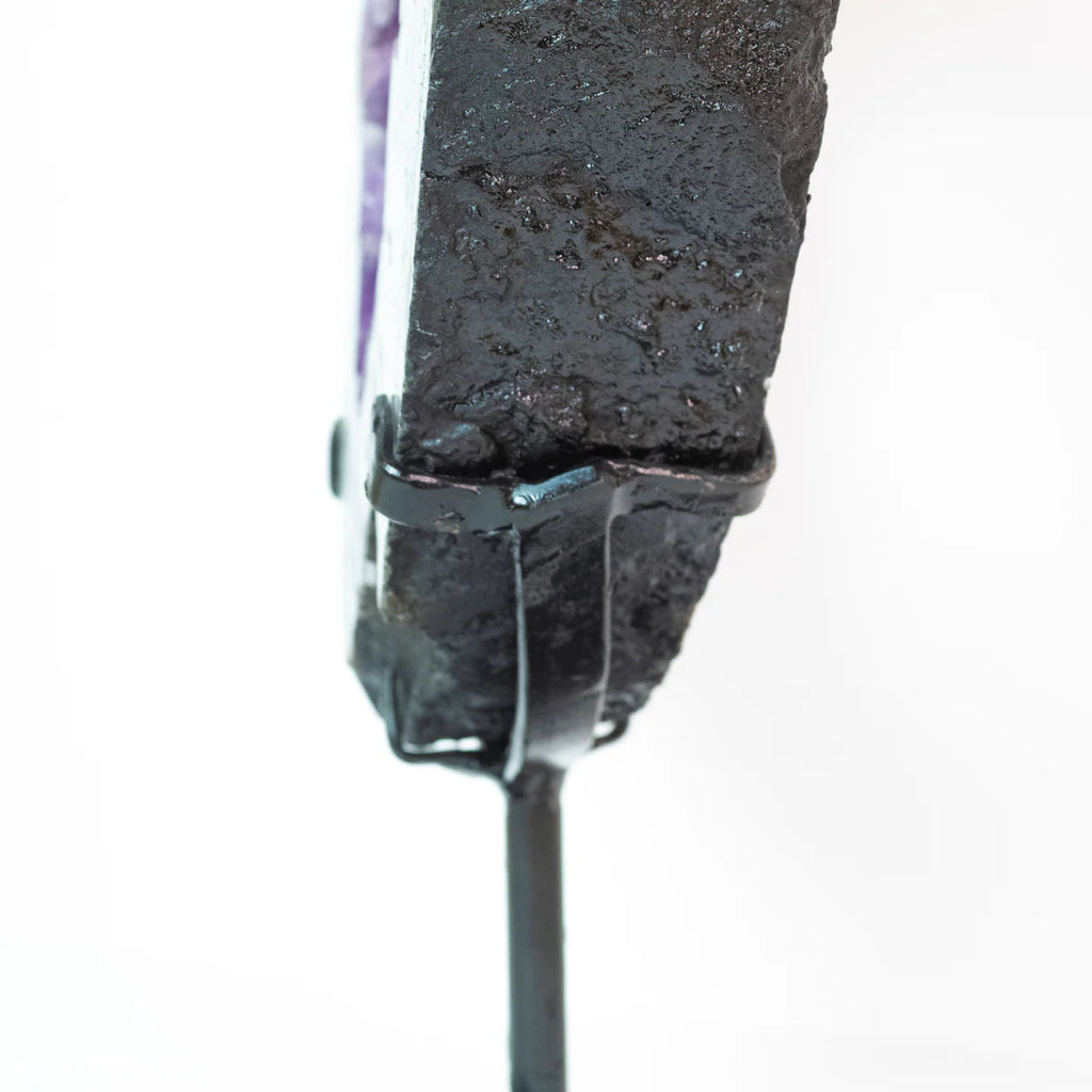 Amethyst Druze Hoop Black Metal Base 8.0kg