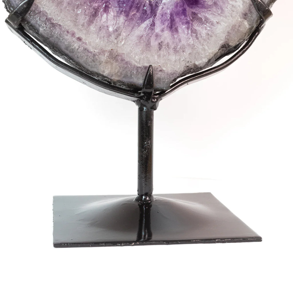 Amethyst Druze Hoop Black Metal Base 8.0kg