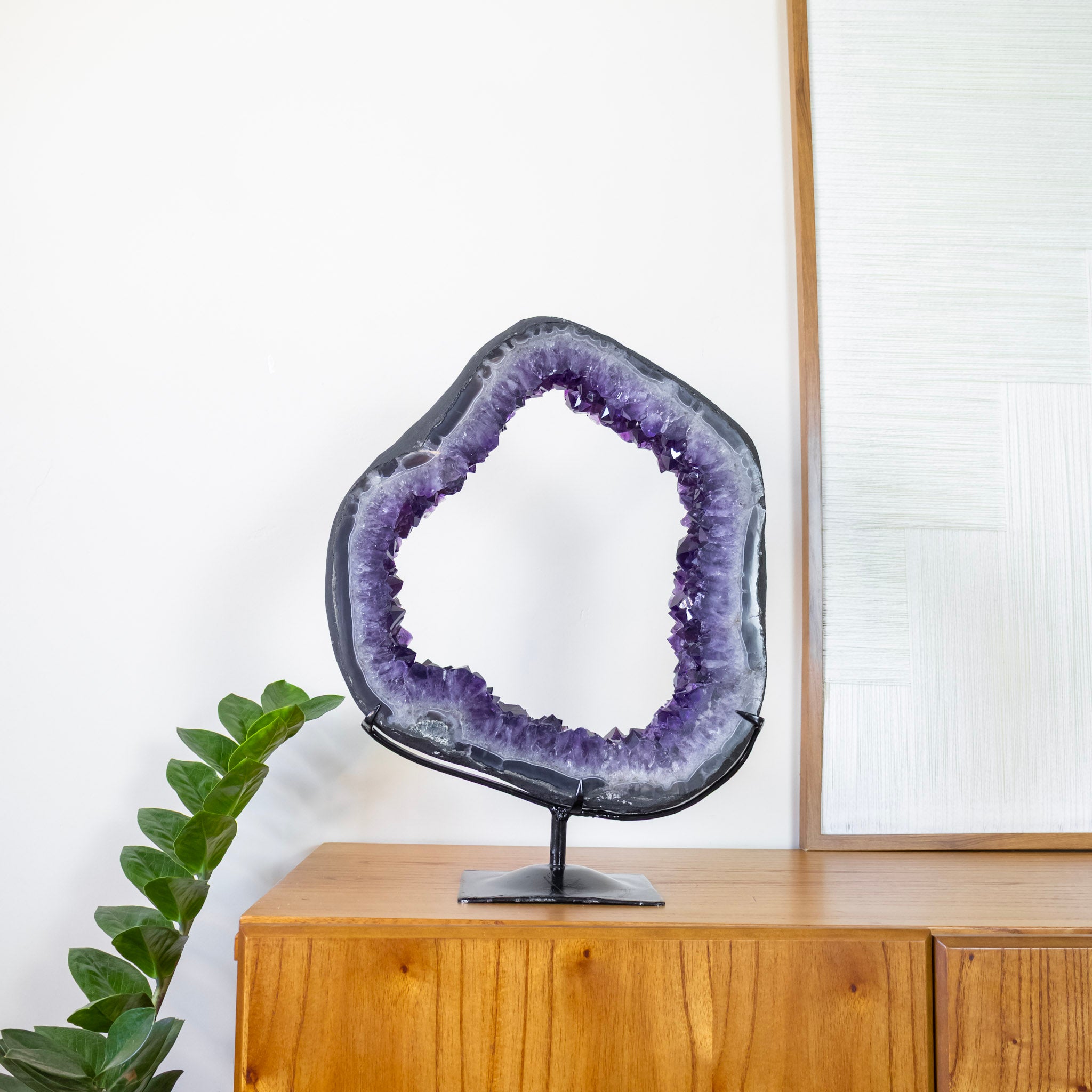 Extra Raw Pink Tourmaline on Black Metal Base 7.800 kg