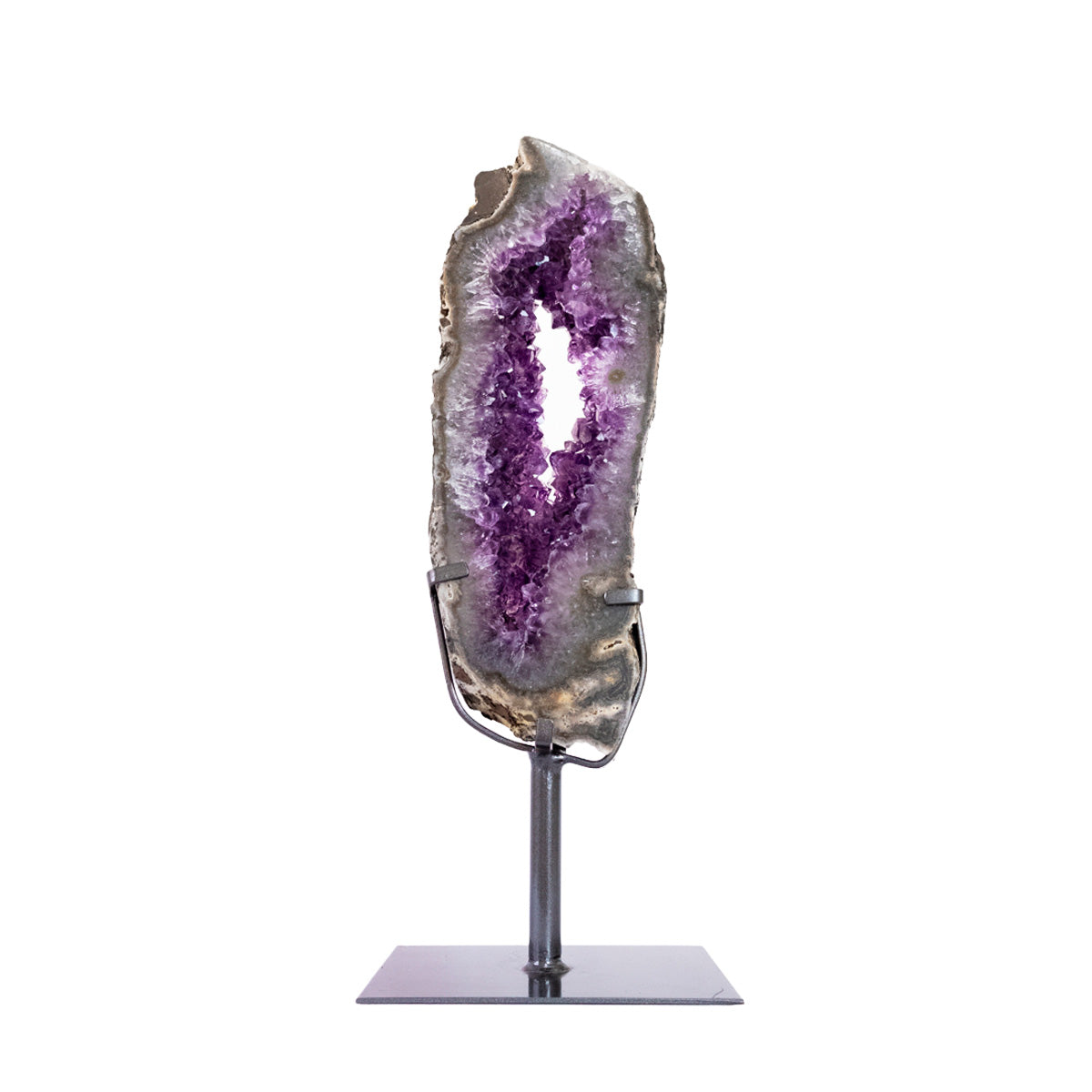 Amethyst Druzy Hoop on Metal Base 6.9 kg