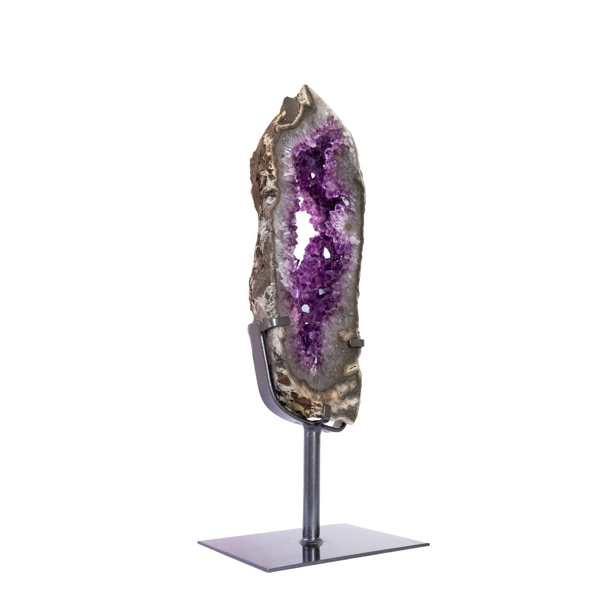 Amethyst Druzy Hoop on Metal Base 6.9 kg
