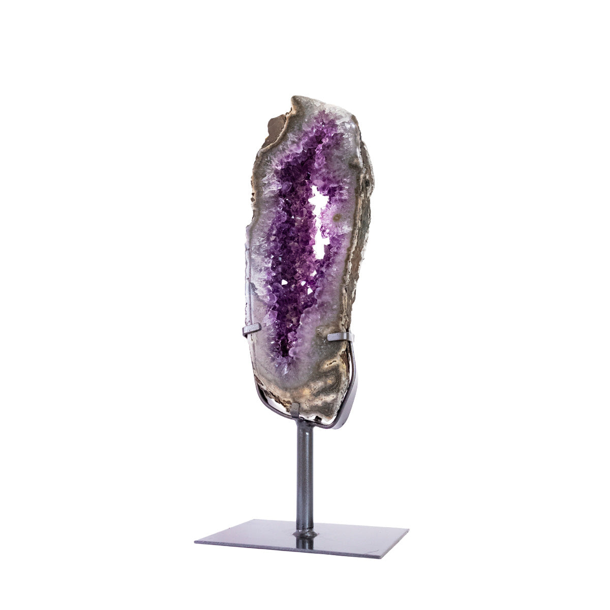 Uruguayan Amethyst Druzy Semi-Polished Edge on Metal Base 7.00 kg