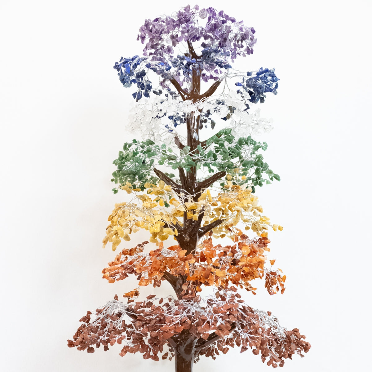 Large 7 Chakra Stone Tree on Wood Base 3.350 kg