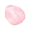 Extra Polished Rose Quartz Tray 24k Gold Plated Edge - 1.845 kg