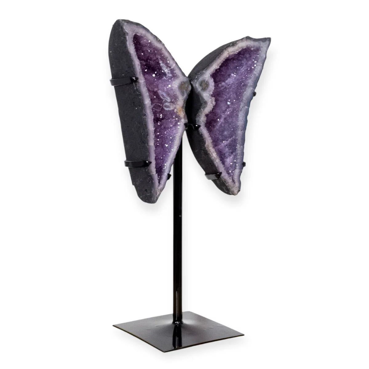 Amethyst Cathedral Butterfly Metal Base 22.1kg