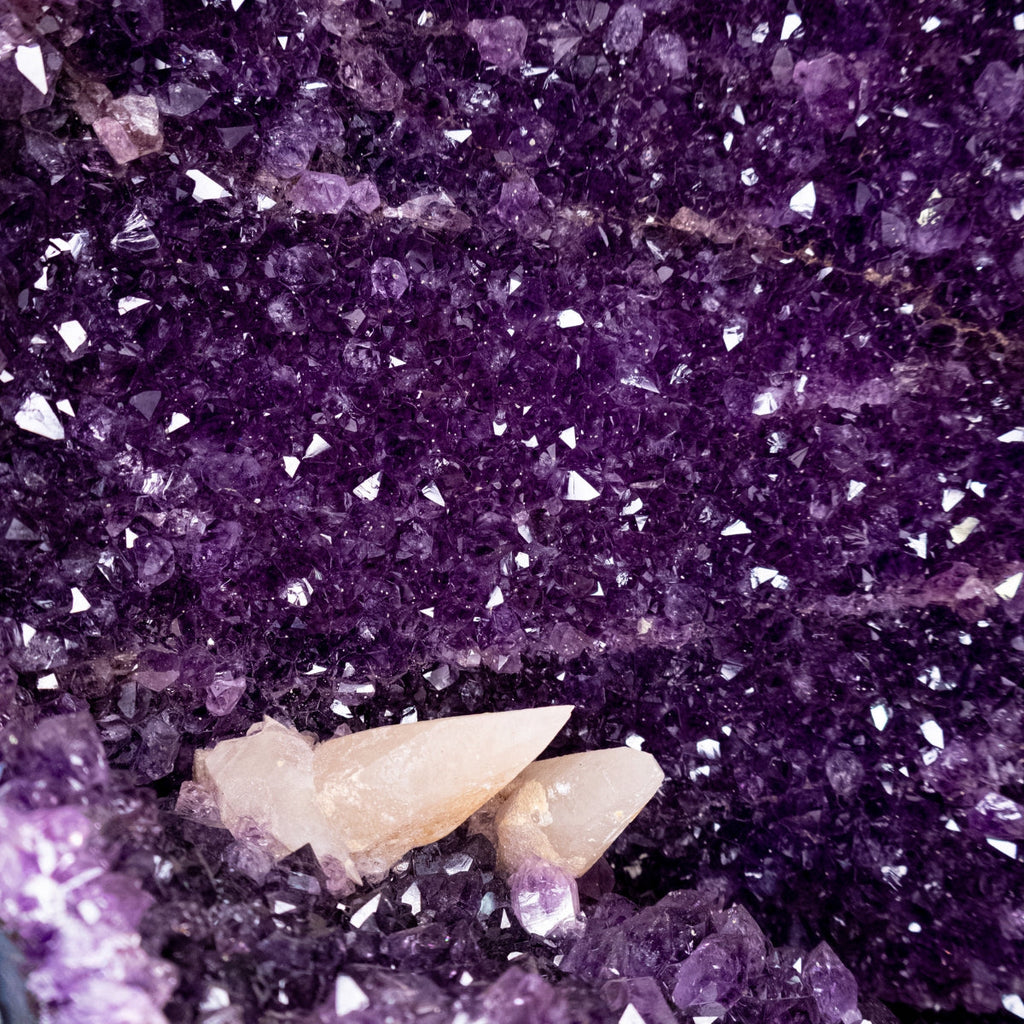 Raw Heliodor Beryl Stone in Matrix - Black Metal Base 2.785 kg