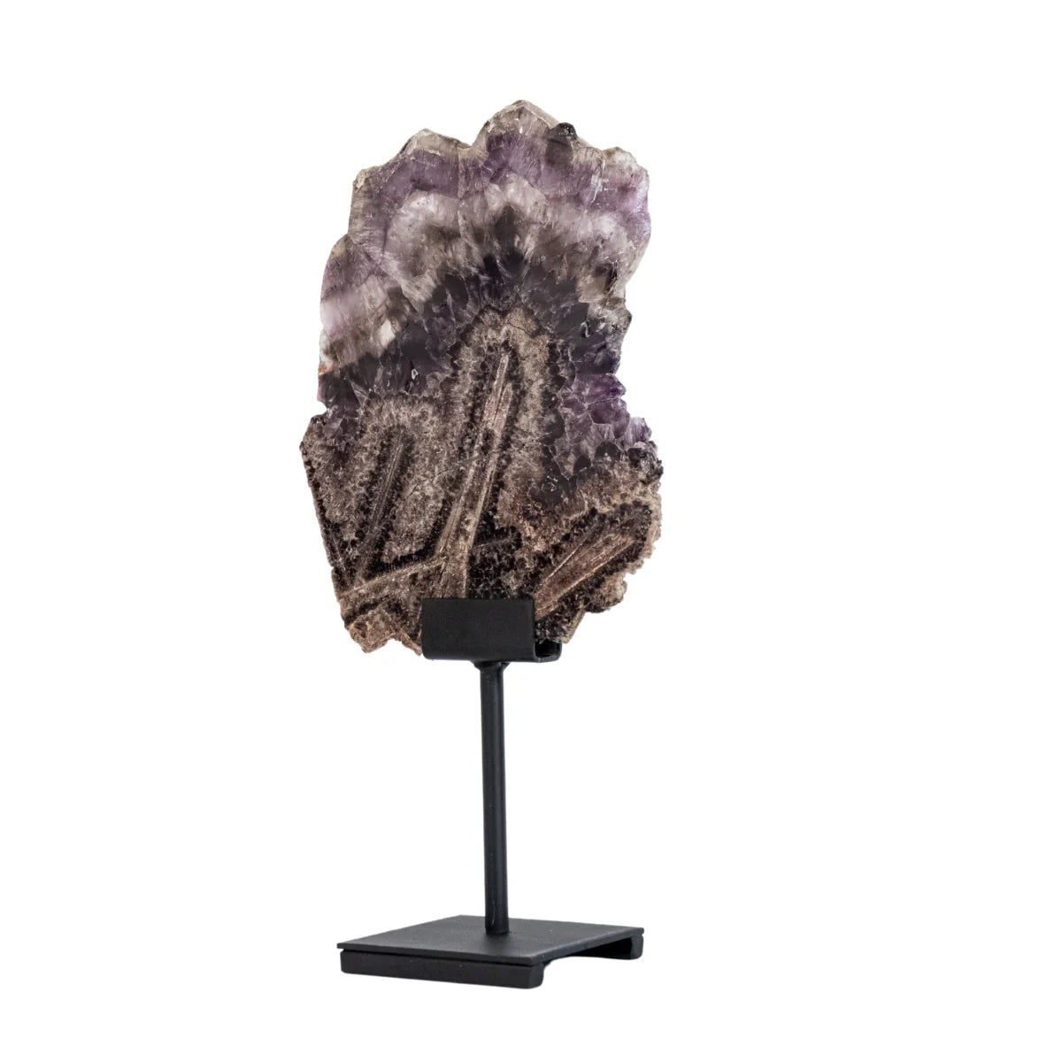 Extra Polished Super Seven Slice on Matte Black Metal Base 1.230 kg