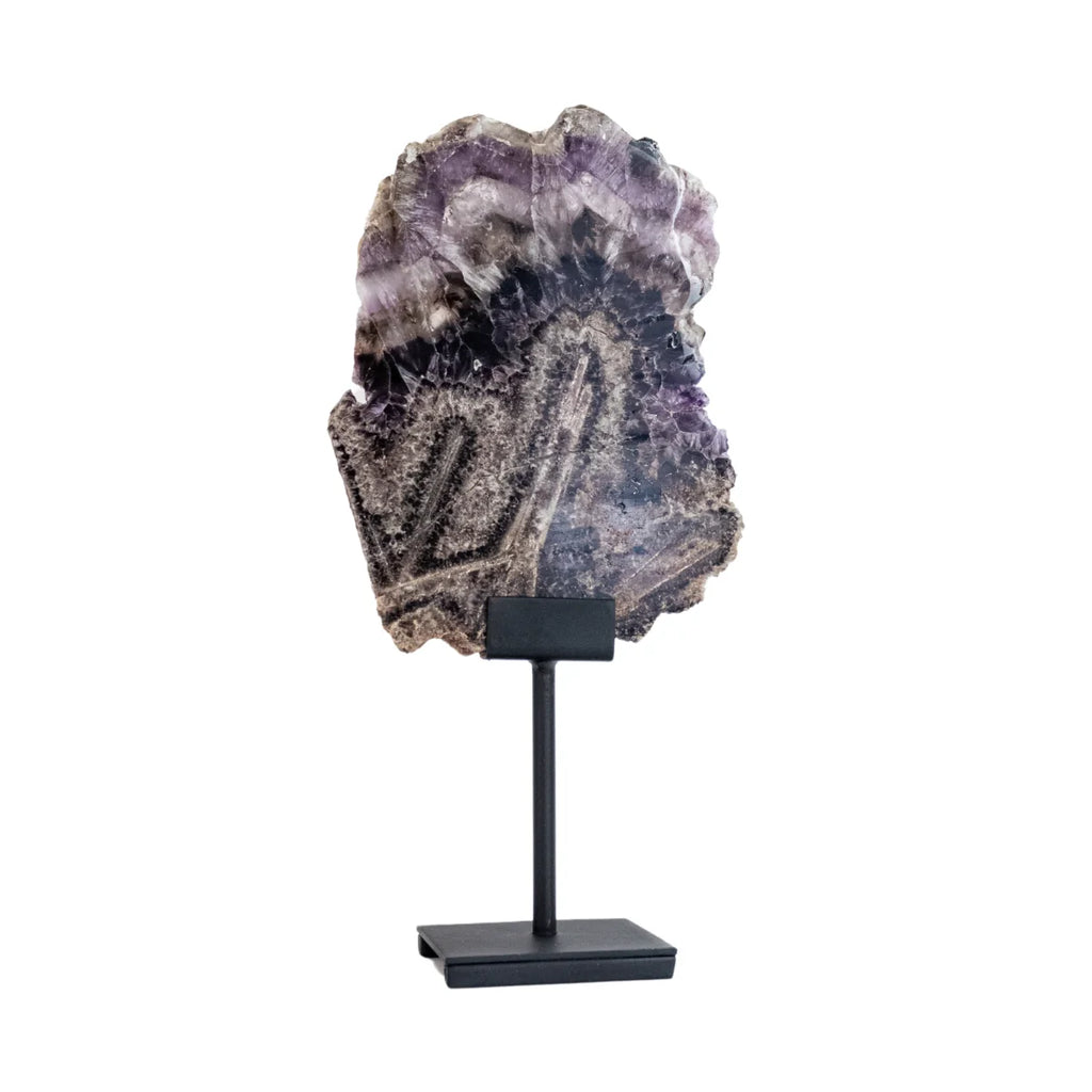 Extra Polished Super Seven Slice on Matte Black Metal Base 1.230 kg