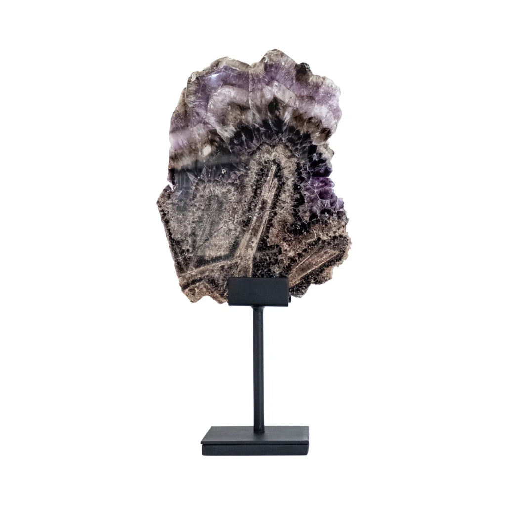 Extra Polished Super Seven Slice on Matte Black Metal Base 1.230 kg