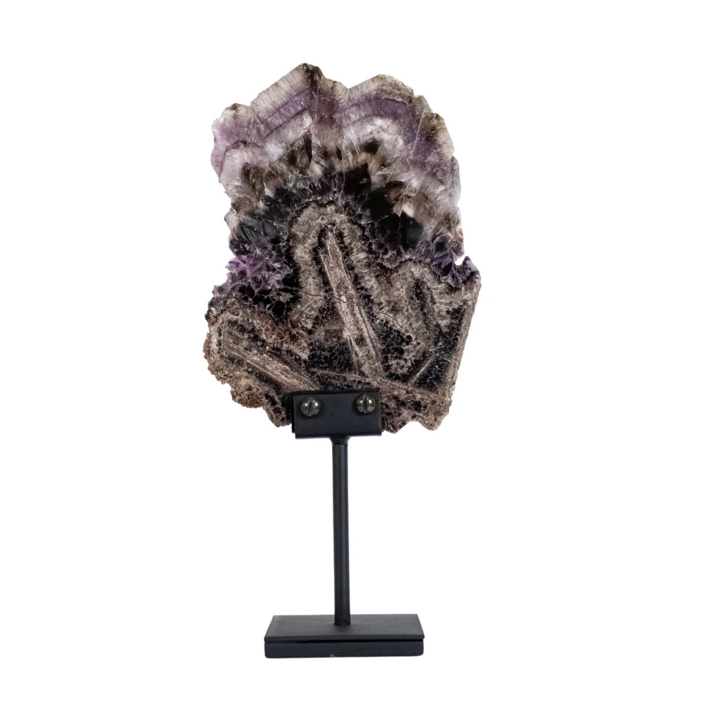 Extra Polished Super Seven Slice on Matte Black Metal Base 1.230 kg