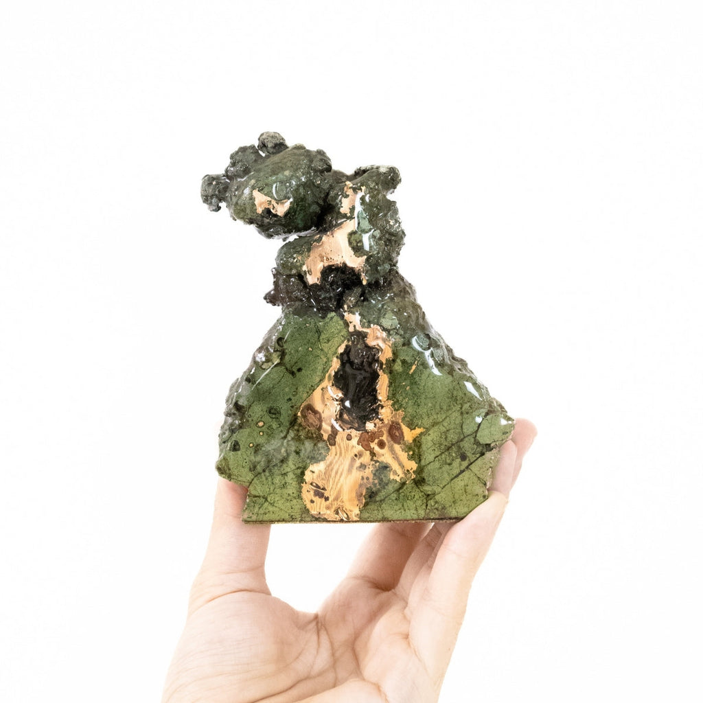 Native Copper with Malachite Inclusion Polished Face (Rare Formation) 898 grams (Collection)