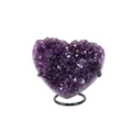 Amethyst Druzy Heart Polished Edge on Metal Base 1.600 kg