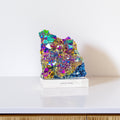 Rainbow Titanium Quartz Druzy on Acrylic Base 1.140 kg