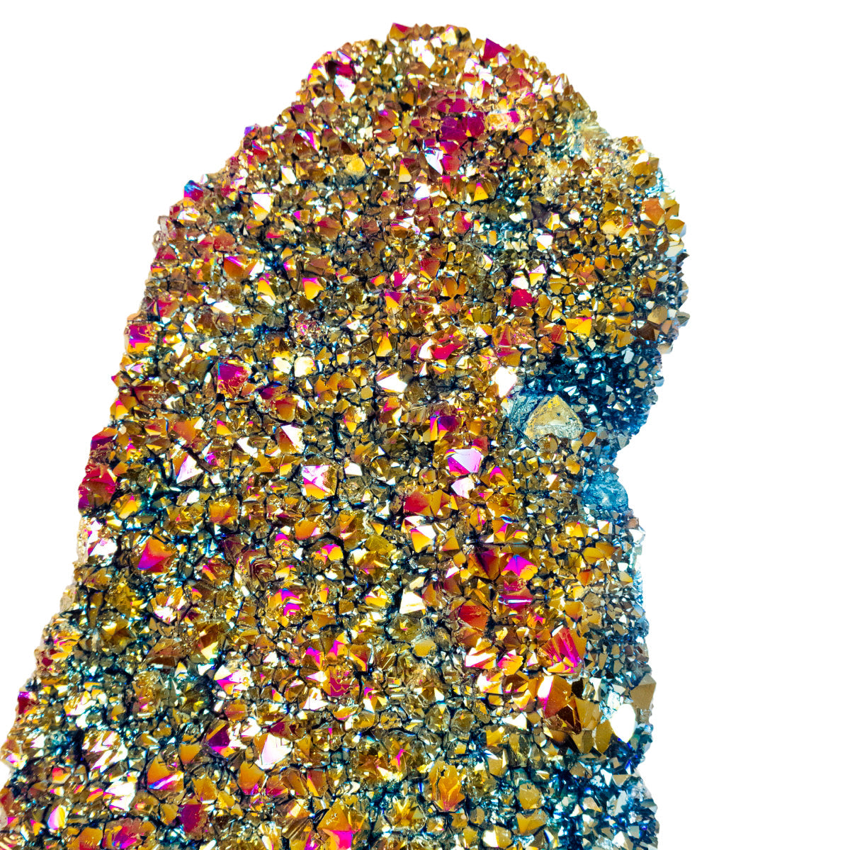 Rainbow Titanium Quartz Druzy on Acrylic Base 4.815 kg