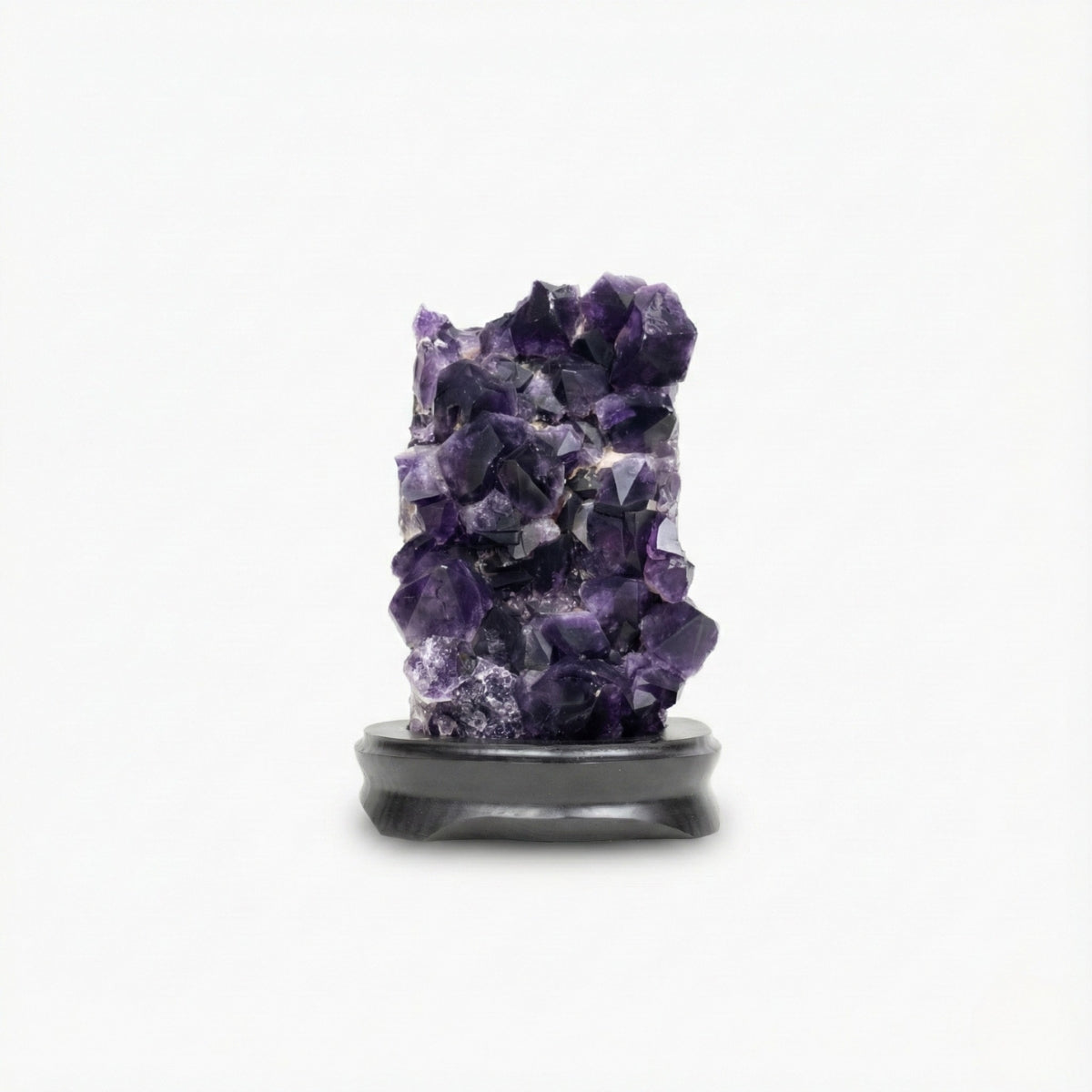 Extra African Amethyst Druzy on Dark Wood Base 4.067 kg