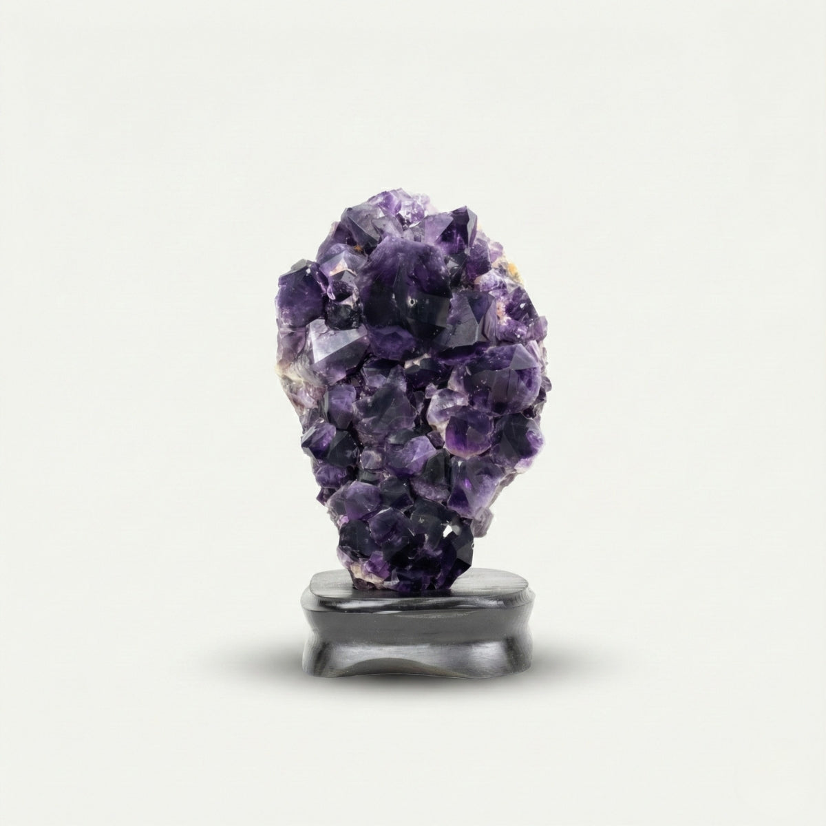 Extra African Amethyst Druzy on Dark Wood Base 4.073 kg