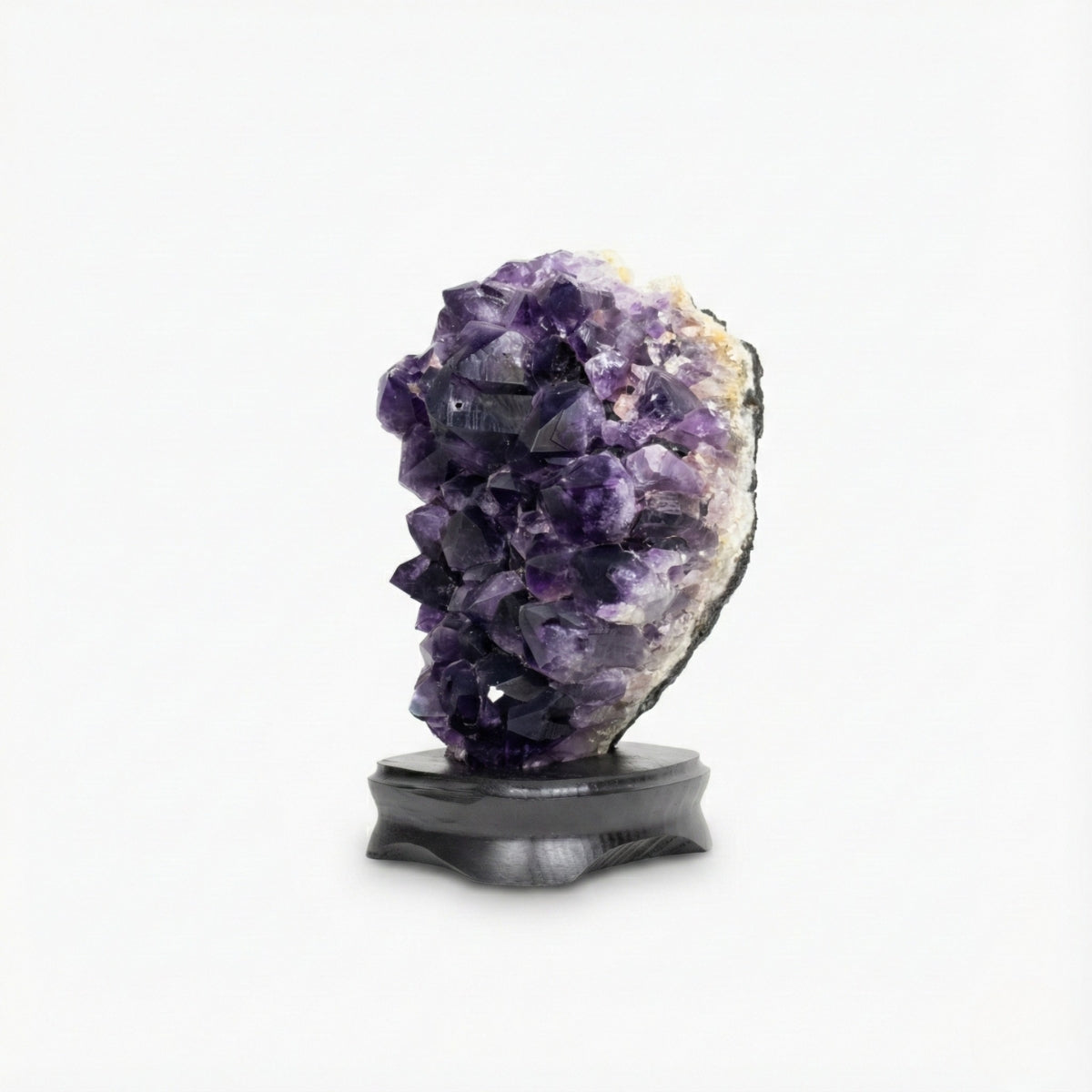 Extra African Amethyst Druzy on Dark Wood Base 4.073 kg