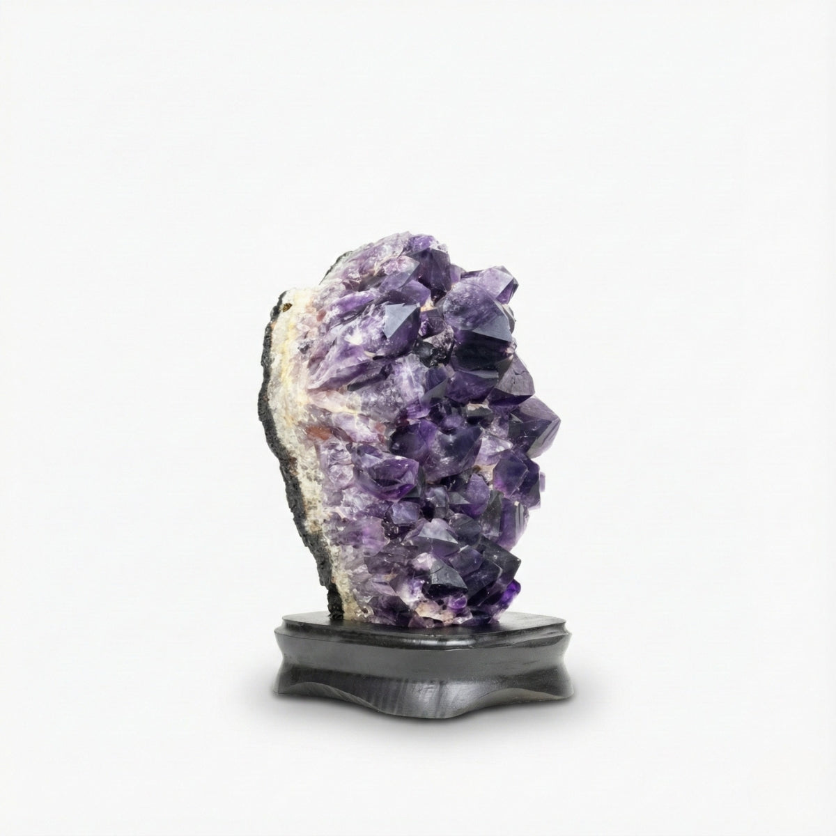 Extra African Amethyst Druzy on Dark Wood Base 4.073 kg
