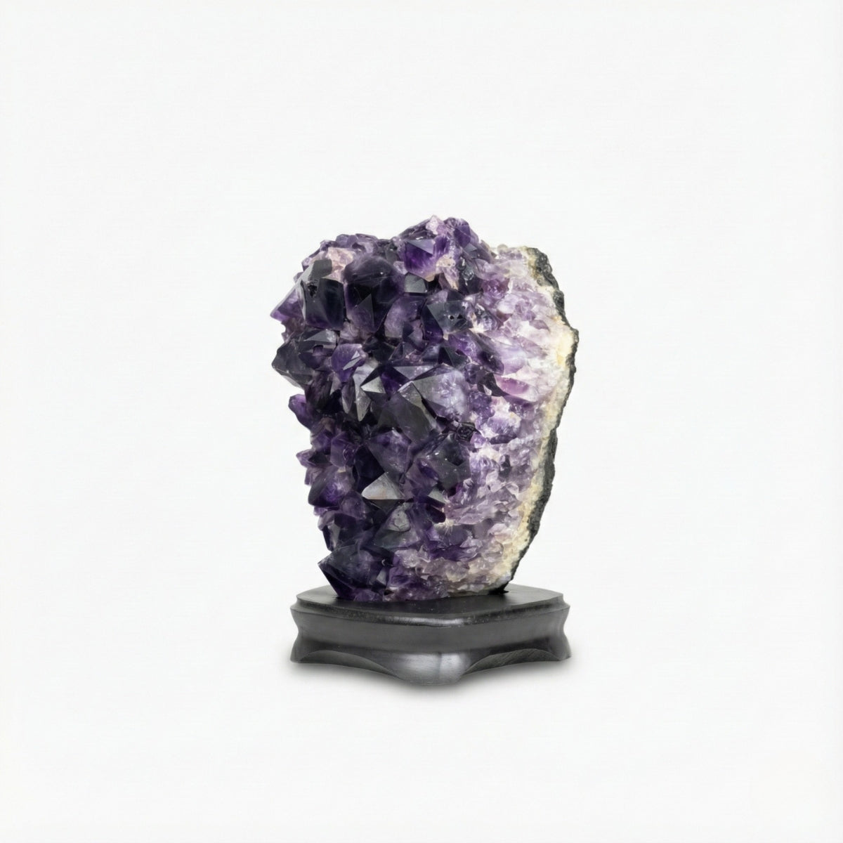 Extra African Amethyst Druzy on Dark Wood Base 5.717 kg