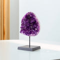 Extra Amethyst Druzy Polished Edge on Black Wood Base 3.485 kg