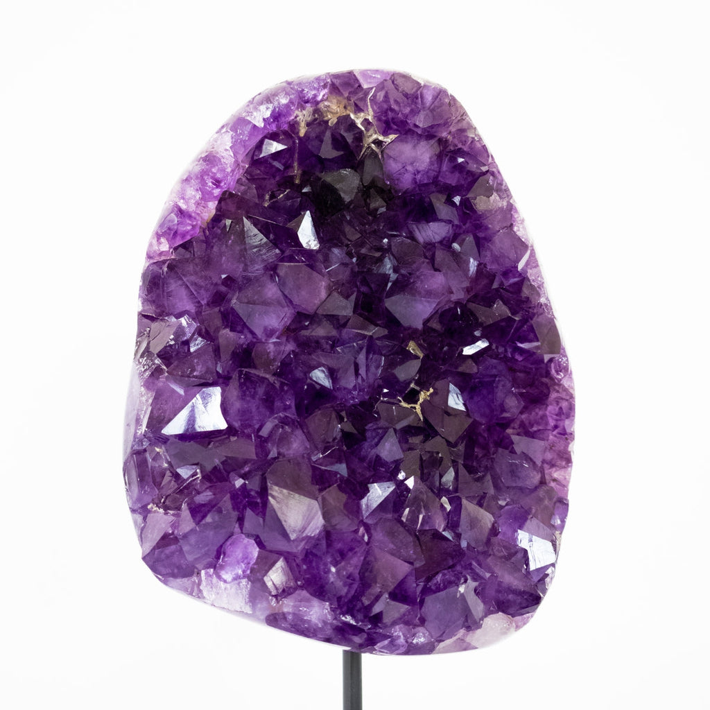 Extra Amethyst Druzy Polished Edge on Black Wood Base 3.485 kg