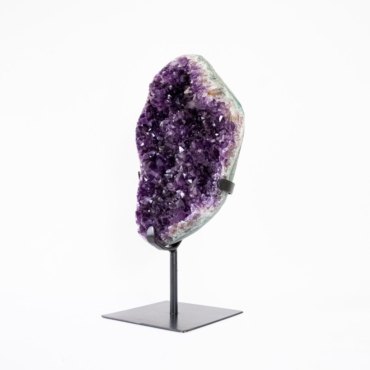 Extra Amethyst Druzy Polished Edge on Black Metal Base 5.950 kg