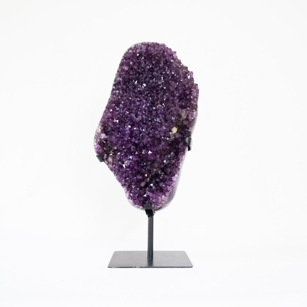 Crystallized Epidote Stone with Chalcedony and Feldspar Inclusion on Acrylic Base (Collection) 694 grams