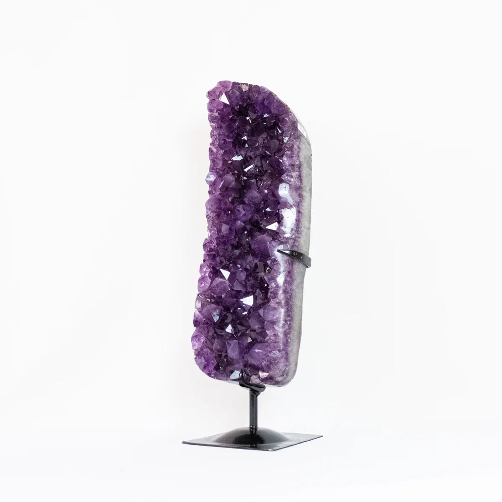 Extra Amethyst Druze Polished Edge on Black Metal Base 9.100 kg