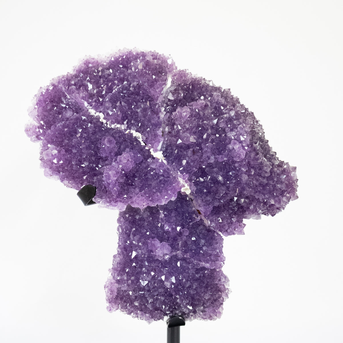 Extra Amethyst Druzy Rare Formation on Black Metal Base 4.244 kg