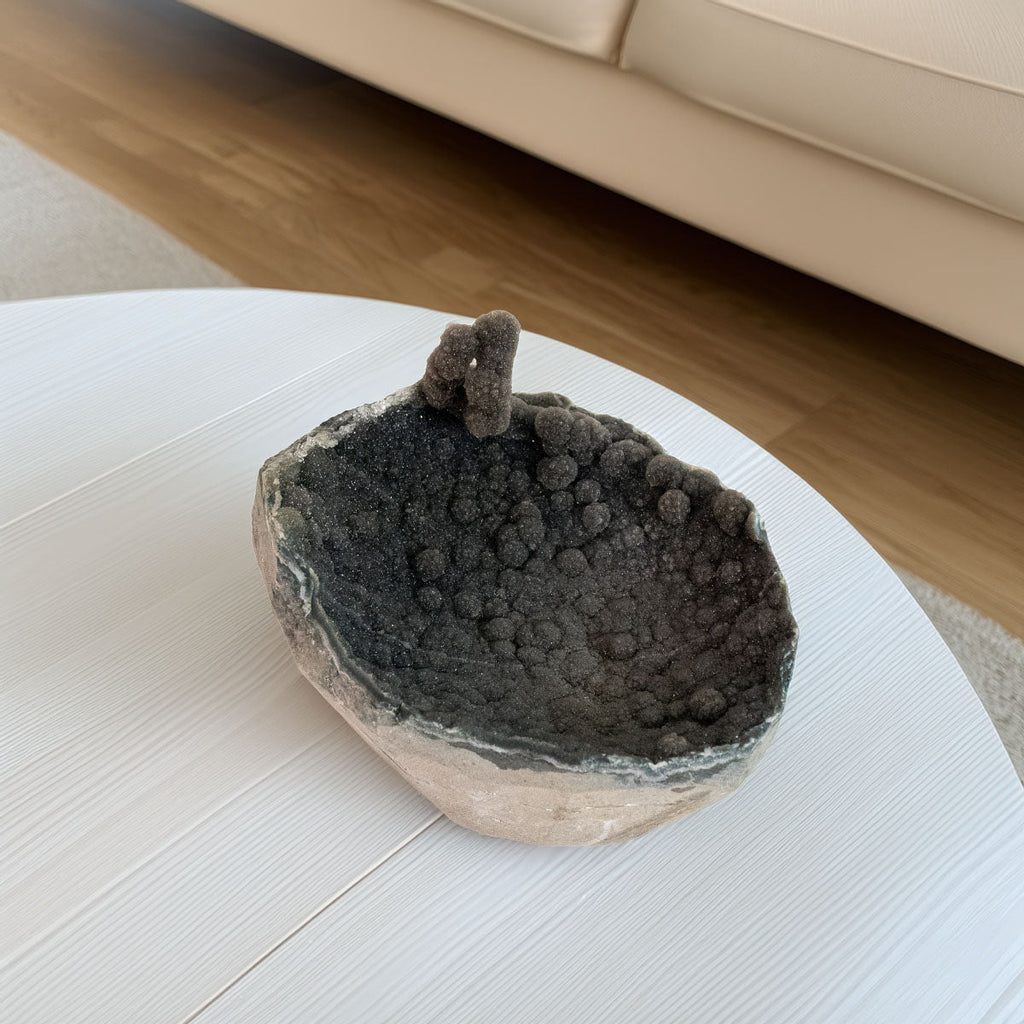 Uruguayan Brown Amethyst Druzy with Stalactite 1.620 kg (collection)