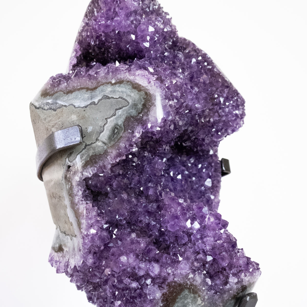 Uruguayan Amethyst Druzy Semi-Polished Edge on Metal Base 7.00 kg