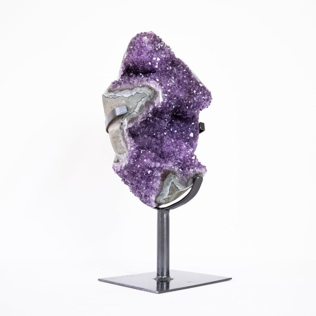 Uruguayan Amethyst Druzy Semi-Polished Edge on Metal Base 7.00 kg