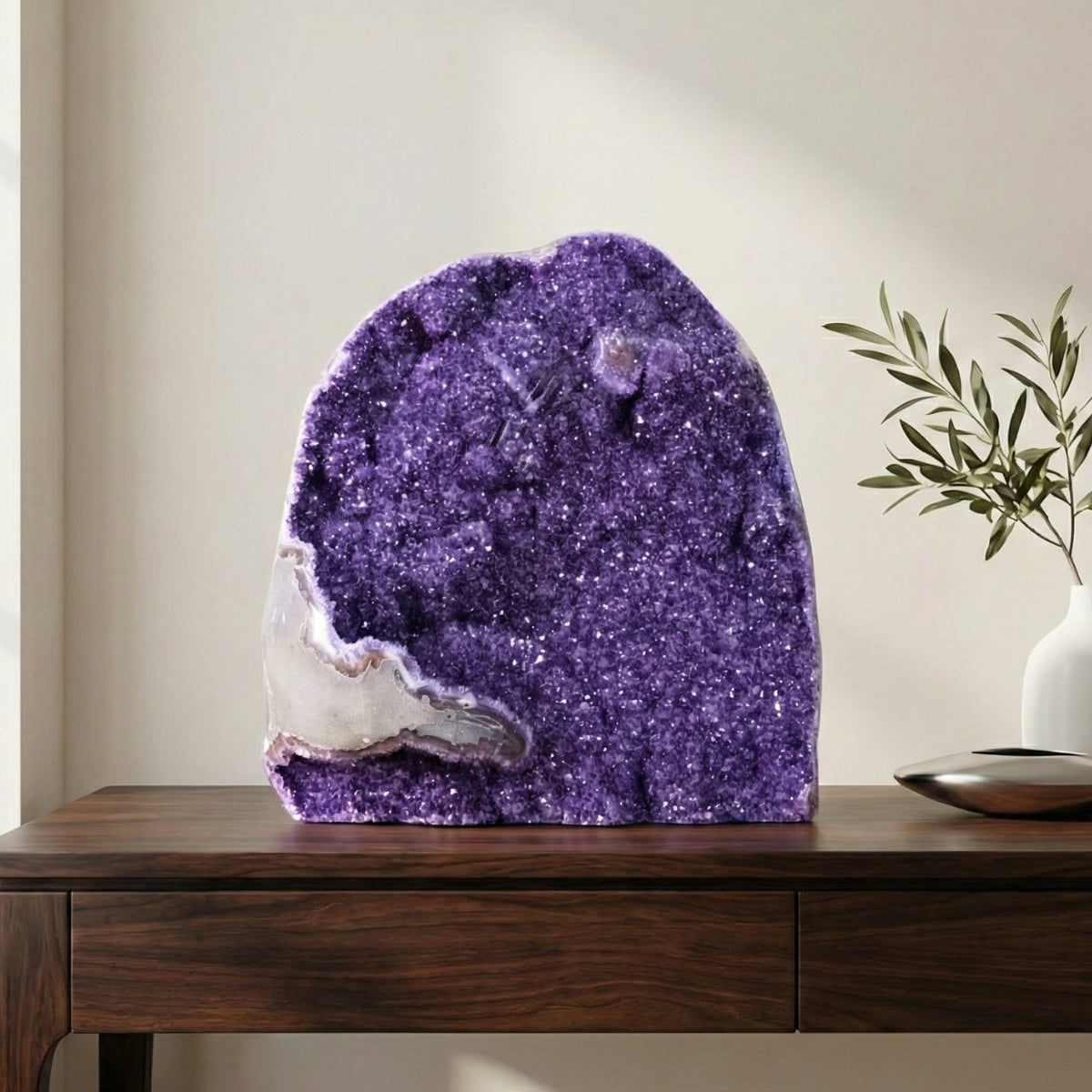 Extra Uruguayan Amethyst Druzy Semi-Polished Edge 40.250 kg