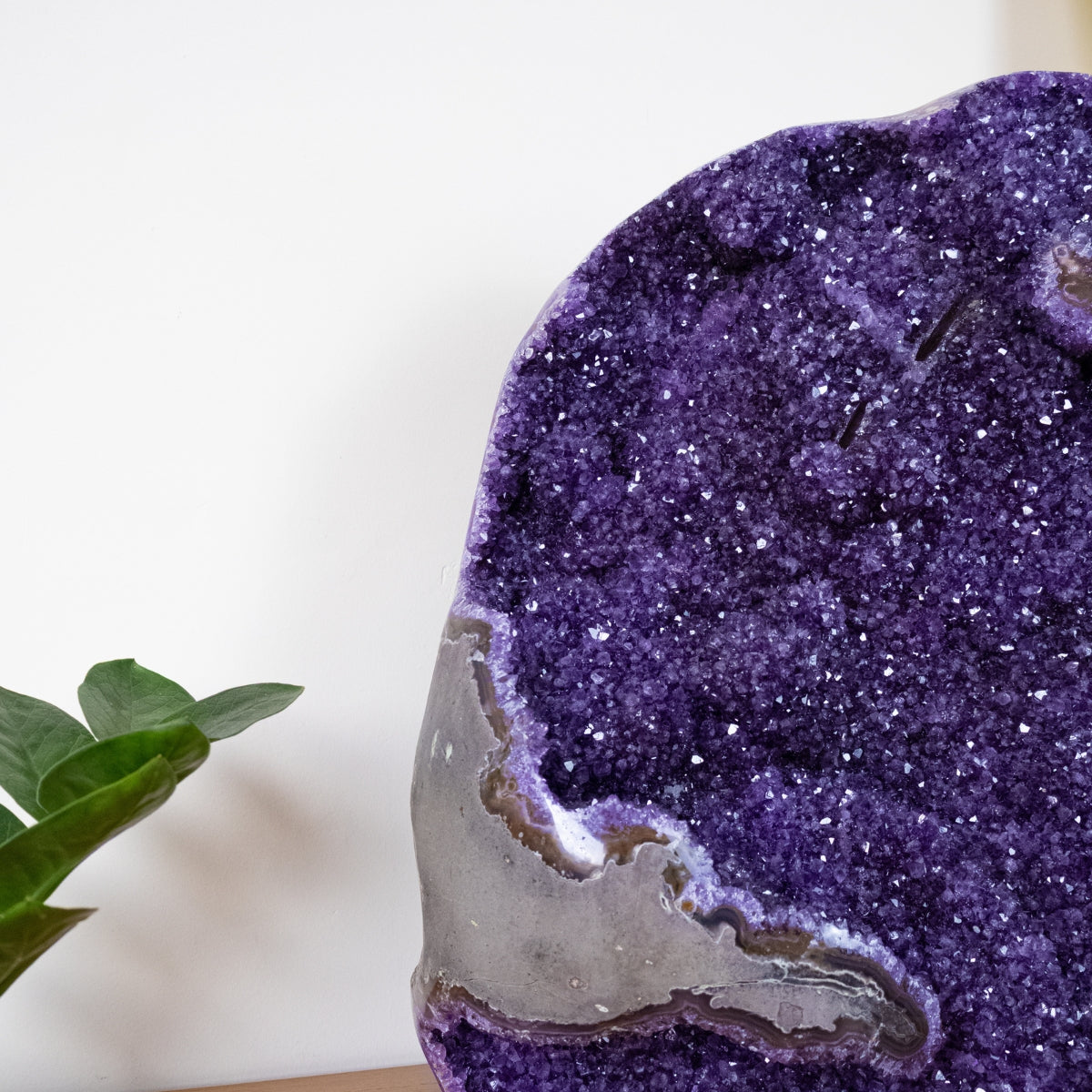 Blue Titanium Quartz Druzy on Acrylic Base 855 grams