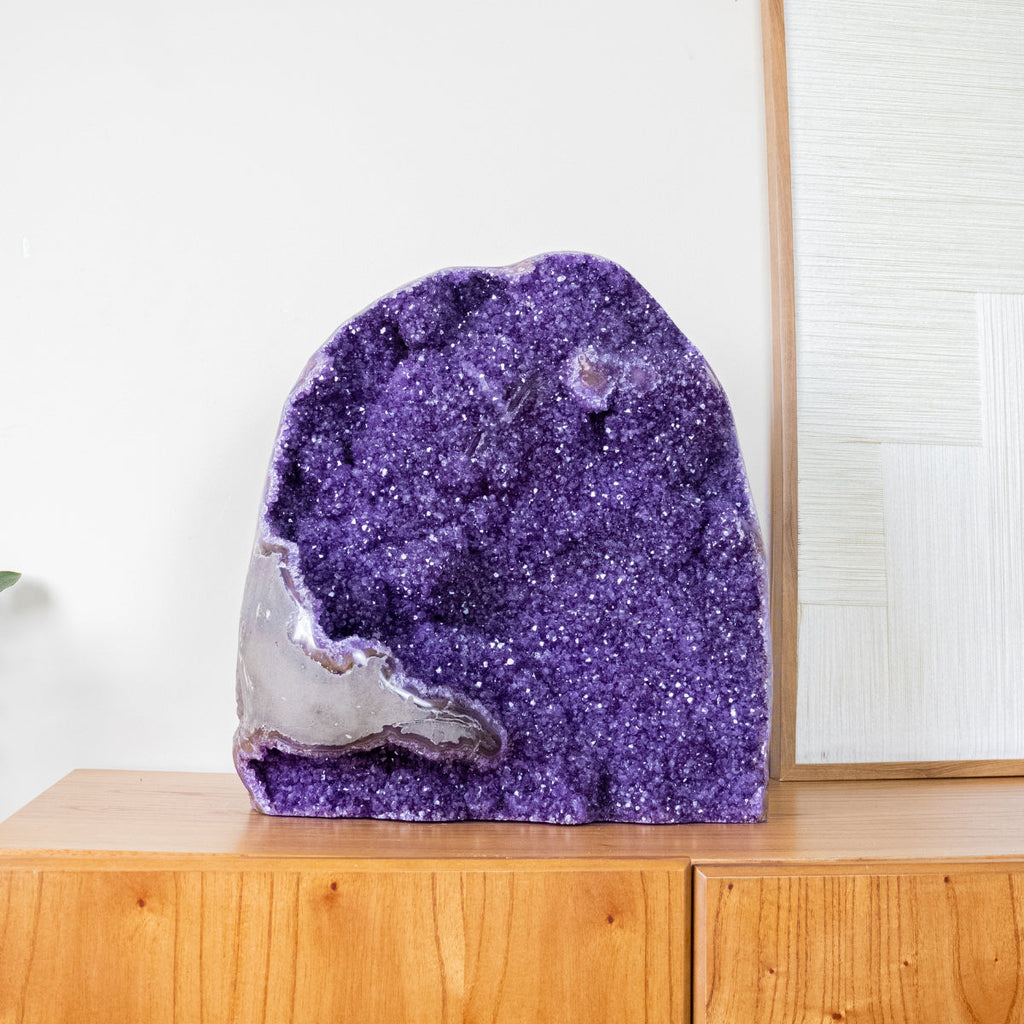 Extra Uruguayan Amethyst Druzy Semi-Polished Edge 40.250 kg