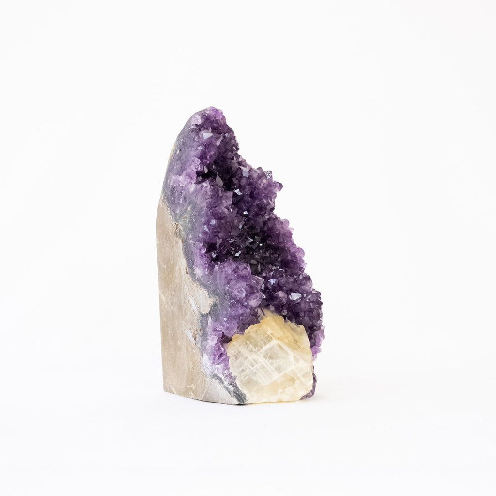 Extra Uruguayan Amethyst Druzy with Crystallized Calcite Inclusion 2.825 kg