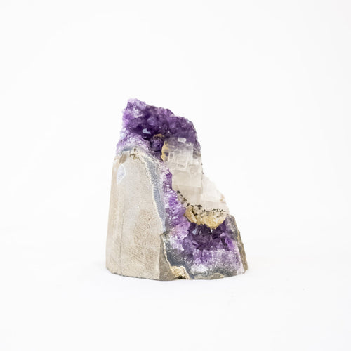 Extra Uruguayan Amethyst Druzy with Crystallized Calcite Inclusion 549 grams