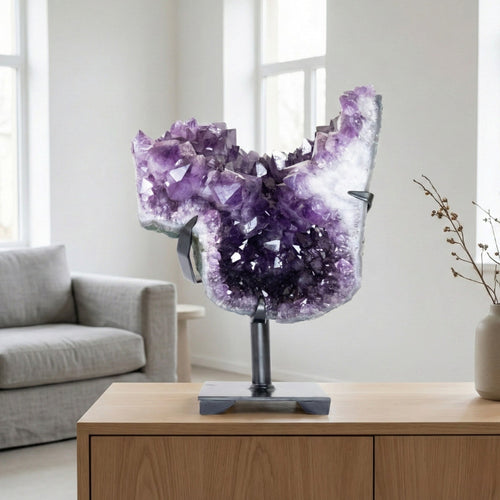 Amethyst Druzy on Black Metal Base 21.1 kg