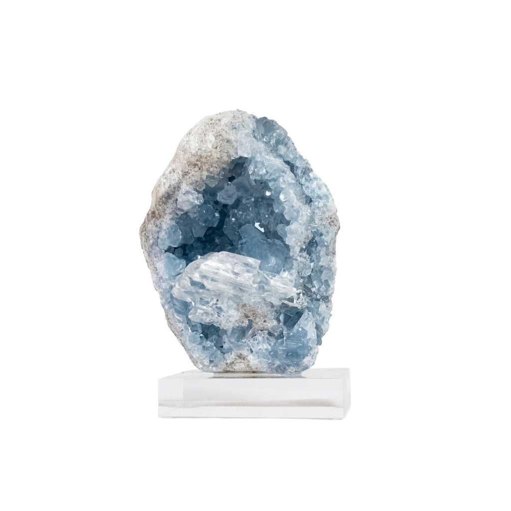 Clinozoisite Stone in Matrix (Imported) - on Acrylic Base (Collection) Rare 39 grams