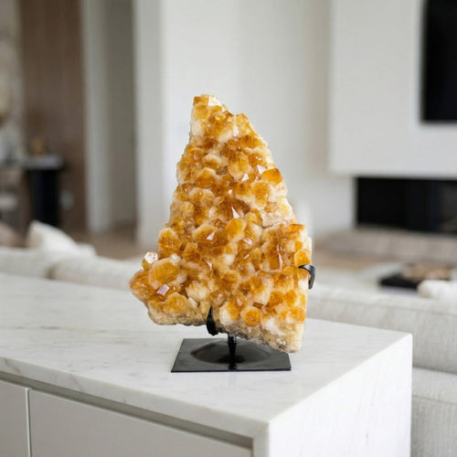 Extra Citrine Druzy on Black Metal Base 8.250 kg
