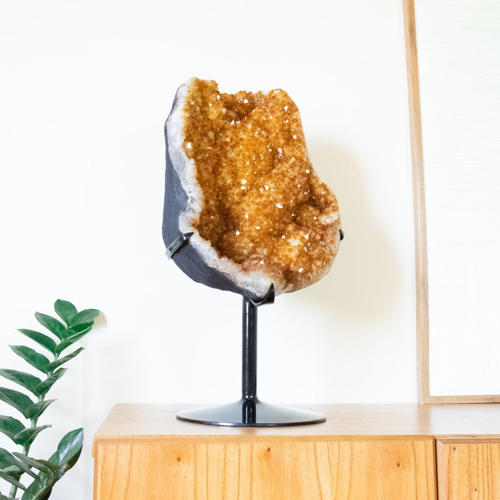 Large Citrine Druzy on Metal Base 18.800 kg
