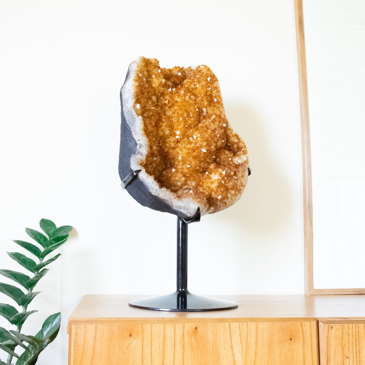 Large Citrine Druzy on Metal Base 18.800 kg
