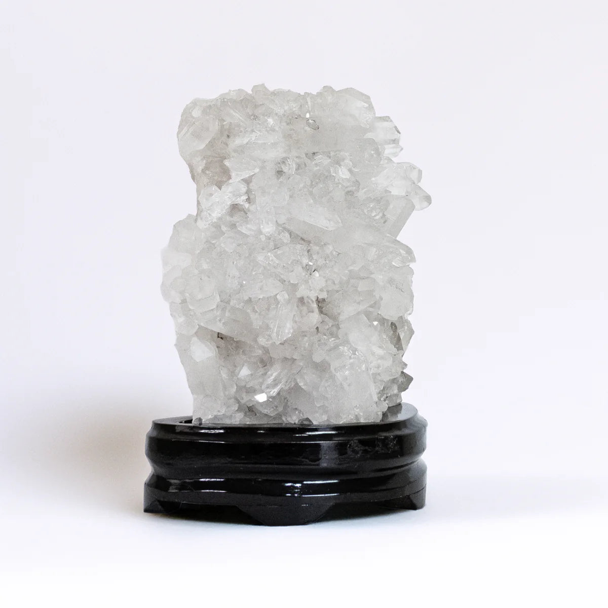 Quartz Crystal Druze on Wood Base 3.350 kg