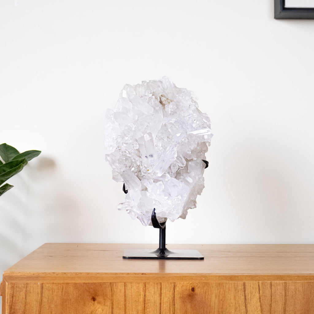 Quartz Crystal Druzy on Black Metal Base 5.220 kg