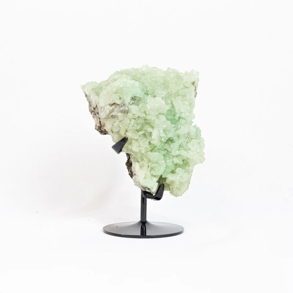 Natural Prehnite Druze on Metal Base (collection) 1.365 kg